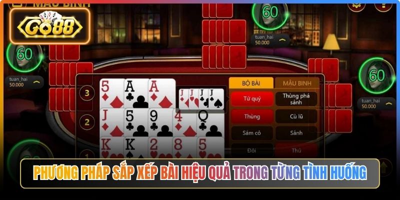 Phương pháp sắp xếp bài hiệu quả trong từng tình huống